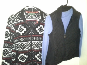 winter fleece and long-sleeved T-shirt and vest (3 items)
